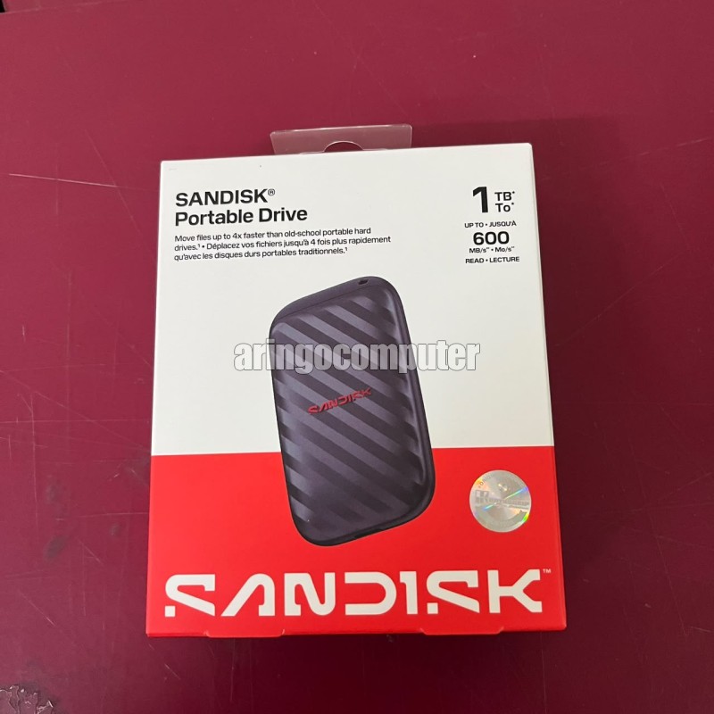 SSD Sandisk EXTERNAL PORTABLE DRIVE E10 1TB Type C 3.2 BLACK 600MBps