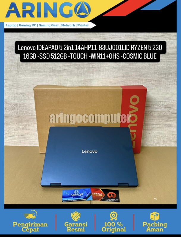 Laptop Lenovo IDEAPAD 5 2in1 14AHP11-83UJ001LID RYZEN 5 230 16GB -SSD 512GB -TOUCH -WIN11+OHS -COSMIC BLUE